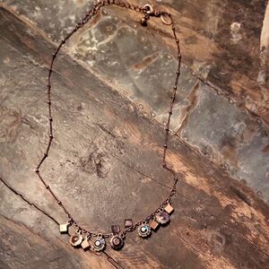 Lia Sophia Gold Necklace with Purple Accents